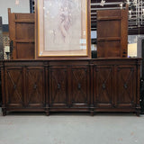 Sarreid Marksman Dark Brown 6 Door Sideboard 96"Lx20"Dx39"H