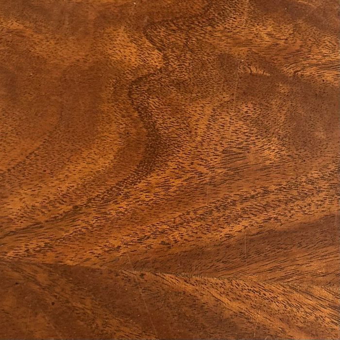 Oval Matchbook Mahogany Coffee Table W/Brass Feet 49x25.5x16.5
