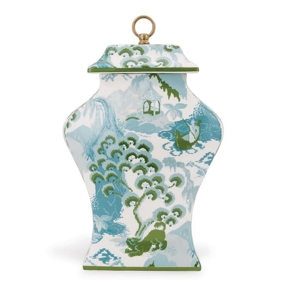 Port 68 Canton Celadon Jar NEW 12x6x18