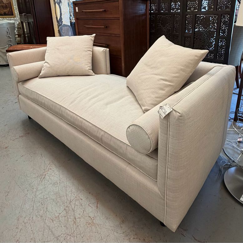 Custom Kravet Couples Sofa W/Upgraded Cream Fabric 80x32x31