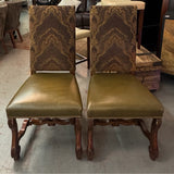 SET/6 Hooker Leather & Upholstered Side Chairs 21x24x44.5