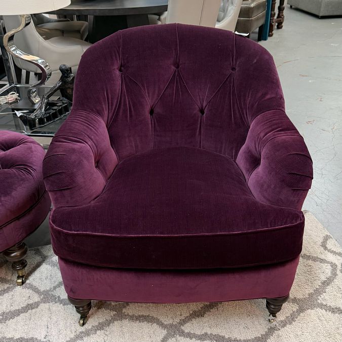 Lee Industries Chair & Ottoman