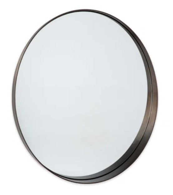 Regina Andrew Detroit Gunner Oil Rubbed Bronze Wall Mirror 36"D FINAL SALE