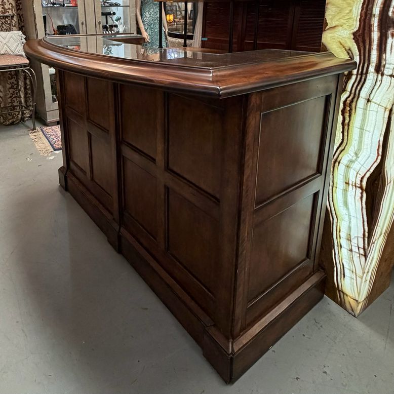 Bernhardt Glass Top Bar Cabinet 67x31x43