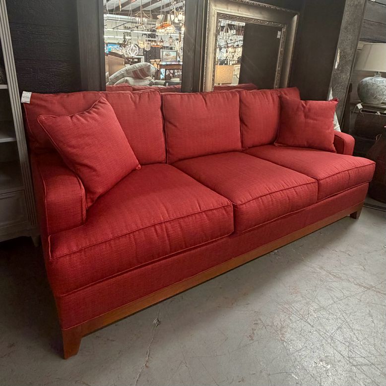 Ethan Allen Arcata Red Sofa 87x40x36 LIKE NEW!