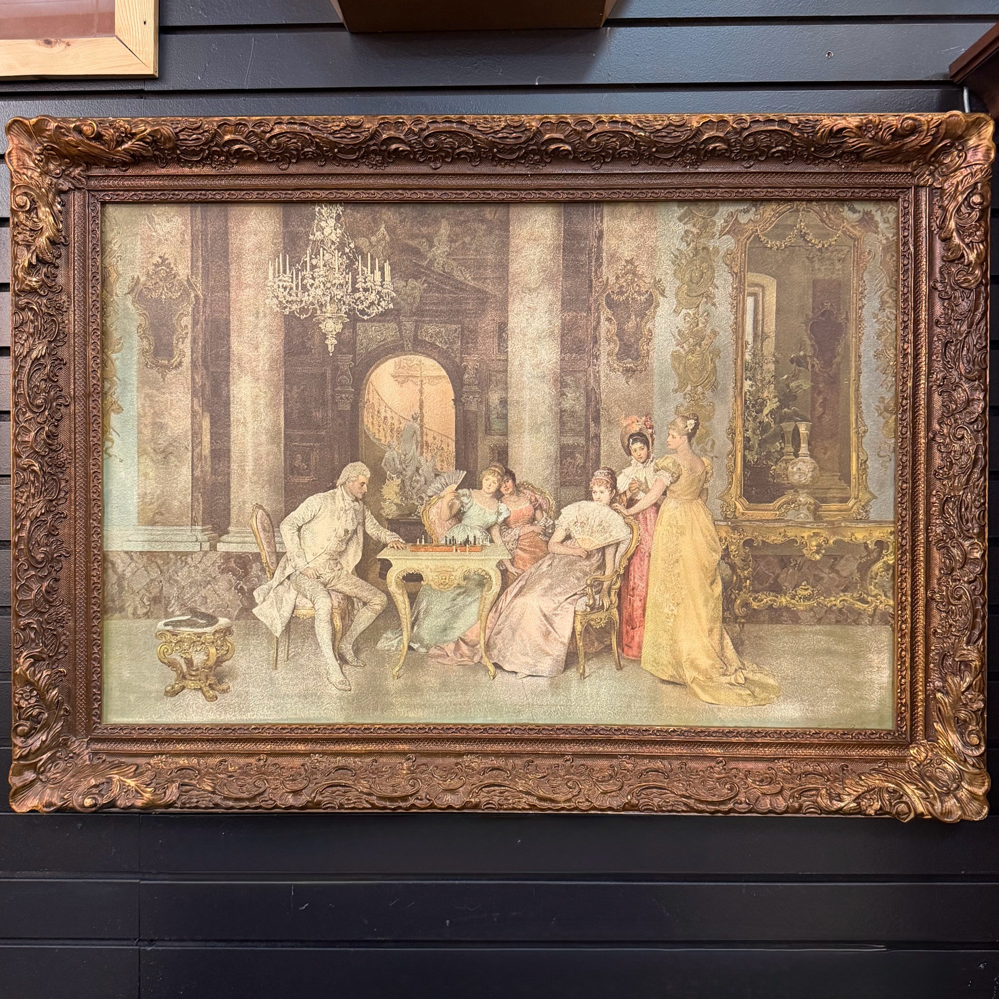 'The Chess Game' Framed Print by Francesco Beda 30x42