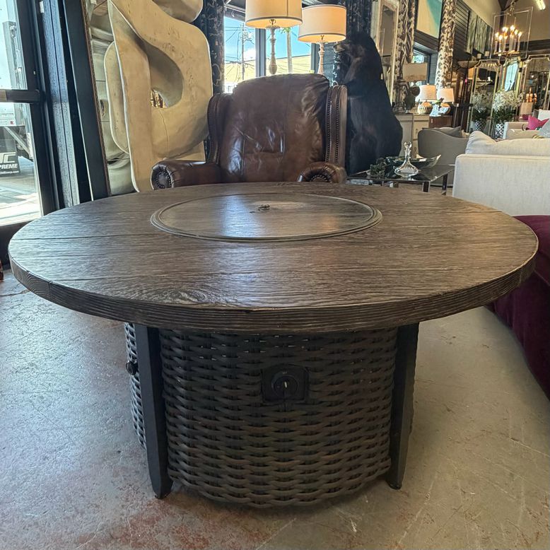 Pinecone Vale Fire Pit Table AS IS 48"D x 25"H