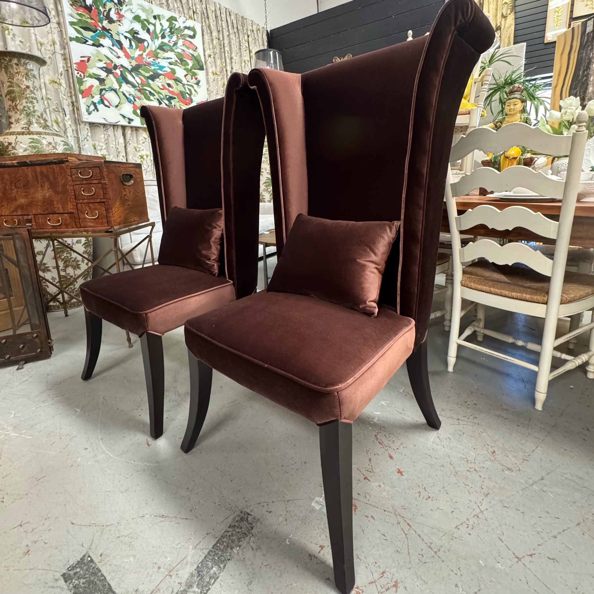 PAIR Armen Mad Hatter Side Chairs 31x30x51.5