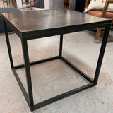 Restoration Hardware Metal Parquet Side Table 24x24x22