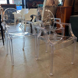 SET/6 Ghost Arm Chairs 20.5x17x36