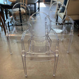 SET/6 Ghost Arm Chairs 20.5x17x36