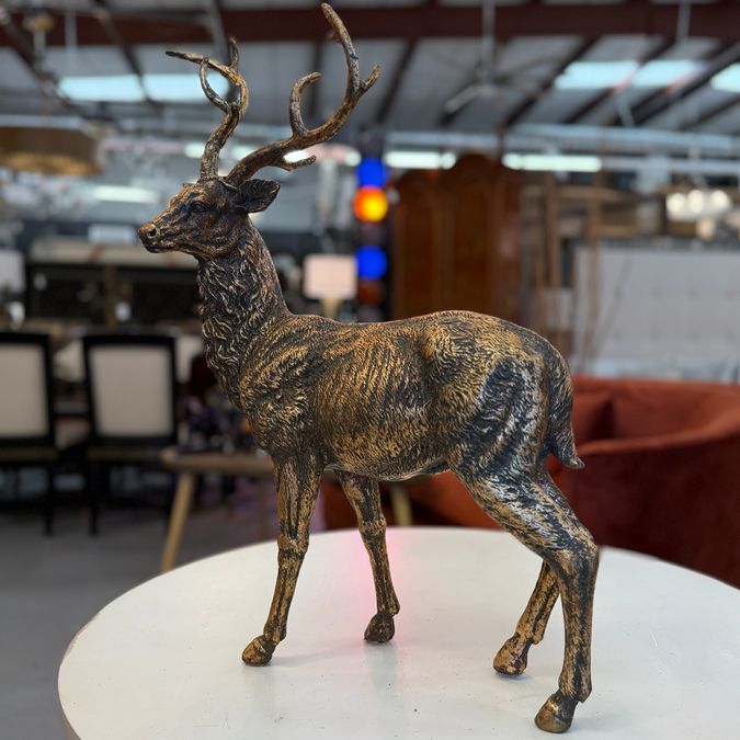 Mark Roberts Antique Gold Finish Deer 23"H