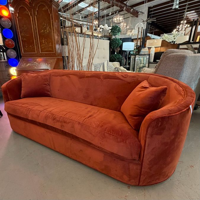 Custom Sherrill Vera Sienna Performance Velvet Sofa 92x35x32