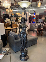 Goddess Hestia Sculptural Torchiere Floor Lamp 76Hx17Wx18.5D