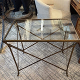 Neoclassical Empire Style Bronze/Glass Server Table 30x19x26