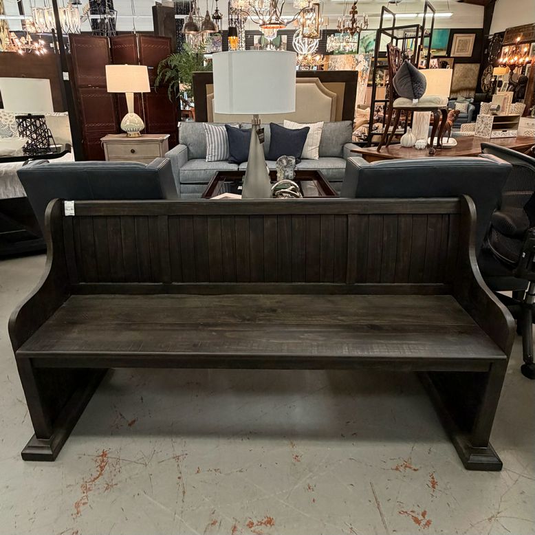 Gray Wood Bench/Banquet 65x18x35