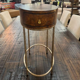 Ambella Home French Key Accent Table Gold 16x10.5x20.5