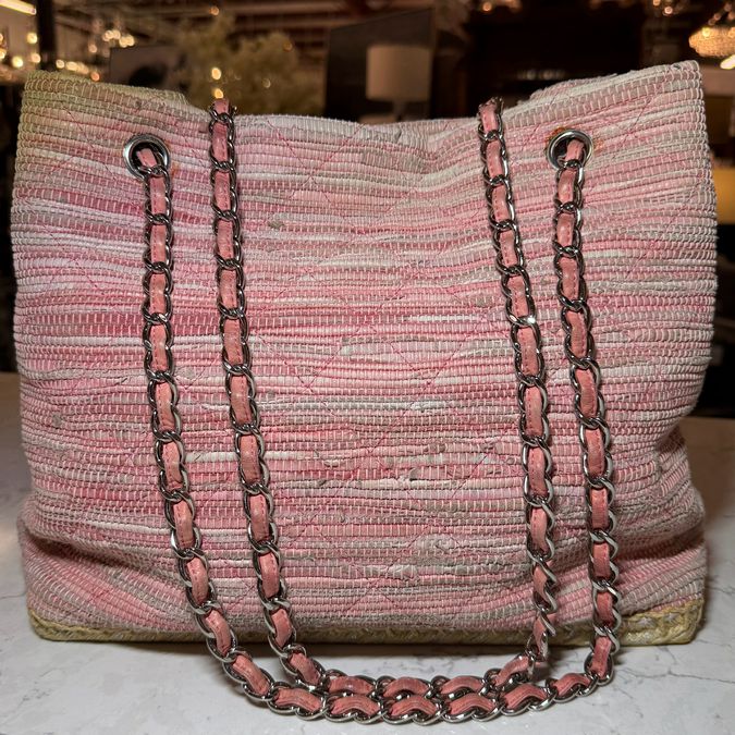 Chanel Pink Tweed Saint Tropez Tote