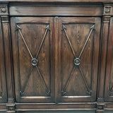 Sarreid Marksman Dark Brown 6 Door Sideboard 96"Lx20"Dx39"H