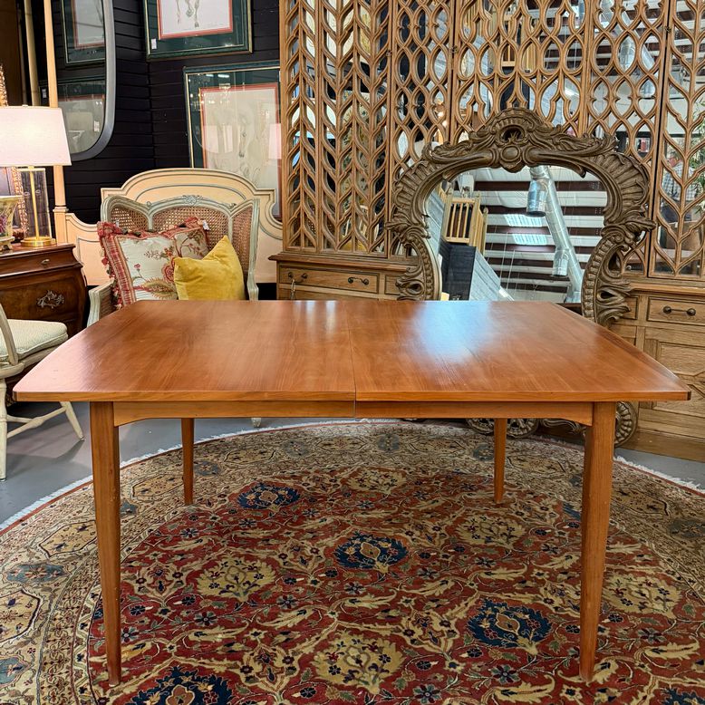 MCM Kip Stewart Drexel Declaration Walnut Table 60x40 2-22" Ext