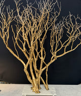 Original Gold Manzanita Branch Sculpture by S.Blake 40Lx13Dx47H