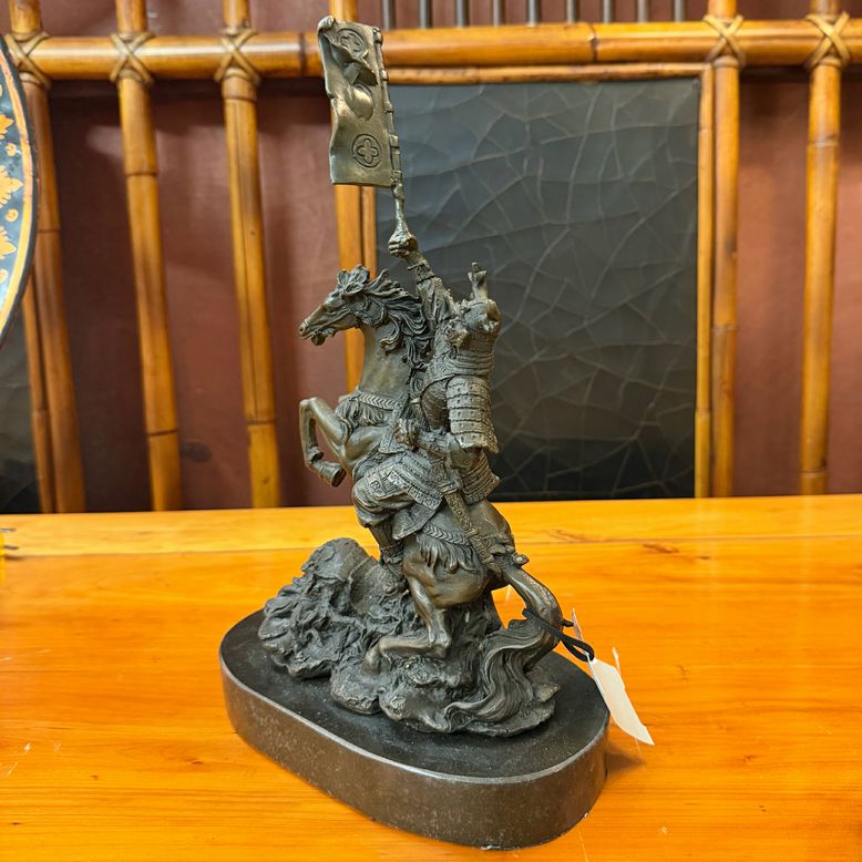 Medium Bronze Kamiko Asian Warrior Sculpture 7x3.25x12.25