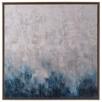 "Frost On Sapphire" Original Painting by L Bodine 30x2x30