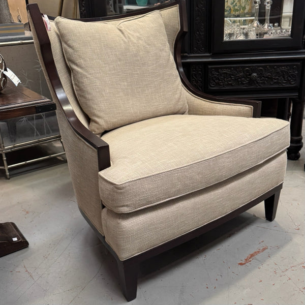 Barbara Barry Modern Wingback Chair 34x39x37.5