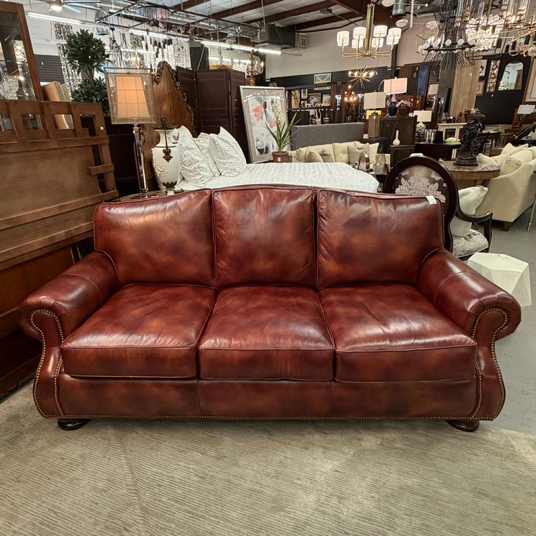 Hancock & Moore "September" Sofa in Document Copper Leather 86x42x38