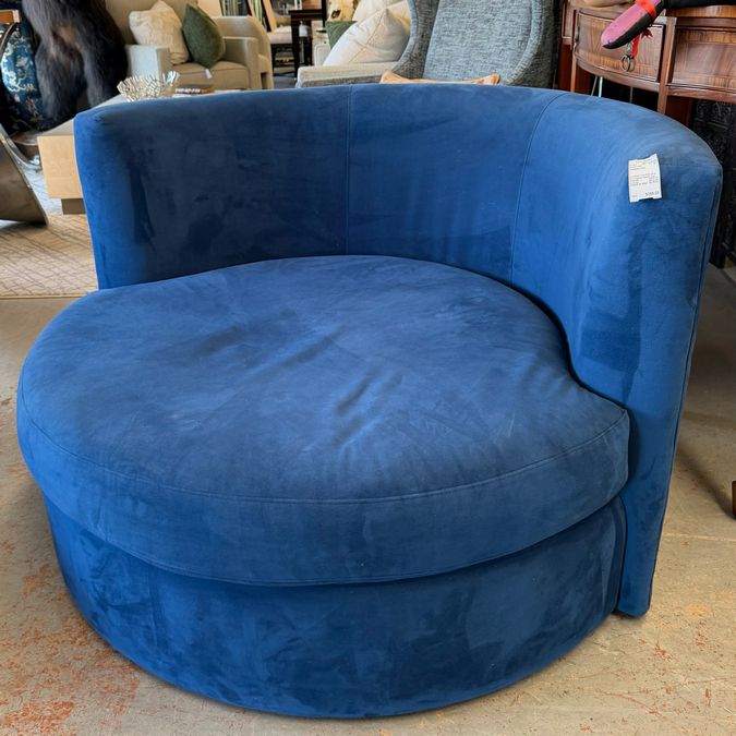 Jonathan Louis Bella Blue Roundabout Swivel Chair 49x46x30.5