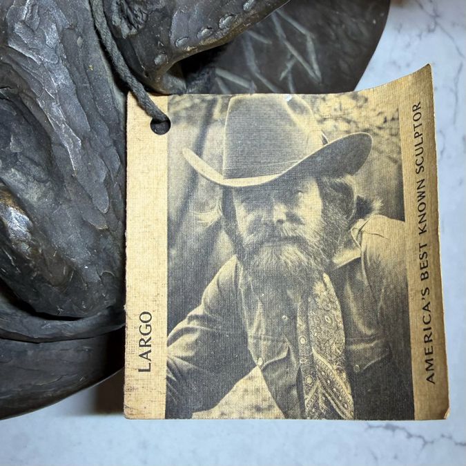 1980 Bronze by Largo "Pine Johnson & His Shadow Ole Brown" 507/5000 14"H