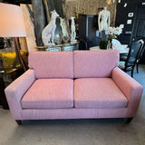 Blush Loveseat Reupholstered in Raspberry Crypton Fabric 68x38x37