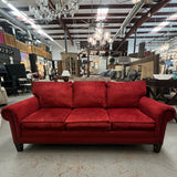 Ethan Allen Warm Brick Sofa 85x37x37