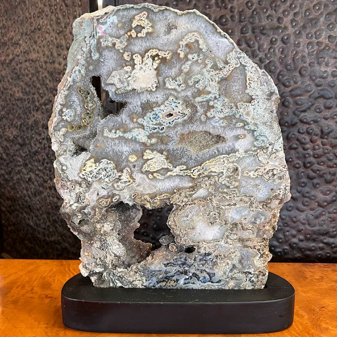 Large Natural Geode W/Stand 10"H