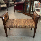 Palacek Wood & Woven Seagrass Bench 37x16x27.5