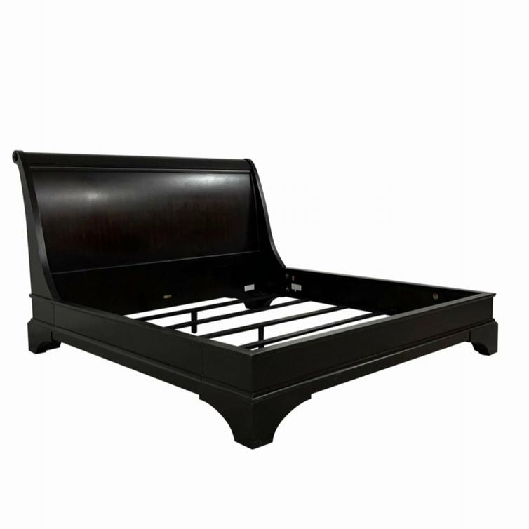 Restoration Hardware Portman King Sleigh Head/Footboard W/SRs/5 Slats 80.5x88x53