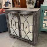 Gray Finish Cabinet W/Mirrored Doors 31.5x16x33