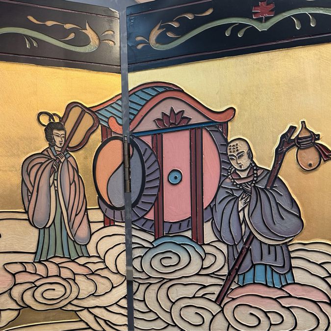 Gorgeous Antique/Vintage Asian 6-Panel Privacy Screen 90"Hx72"W