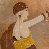 Erte' "Wings of Victory" Resin Coated Print on Board 35x35