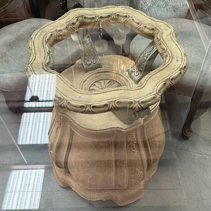 Thomasville Bellasera Table W/54" Glass Top, 5 Chairs