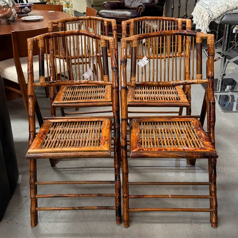 Vintage Folding Bamboo Chair 18x24x34 (4 Avail)