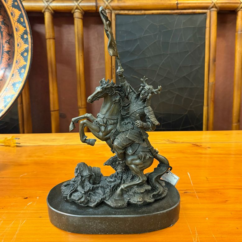 Medium Bronze Kamiko Asian Warrior Sculpture 7x3.25x12.25