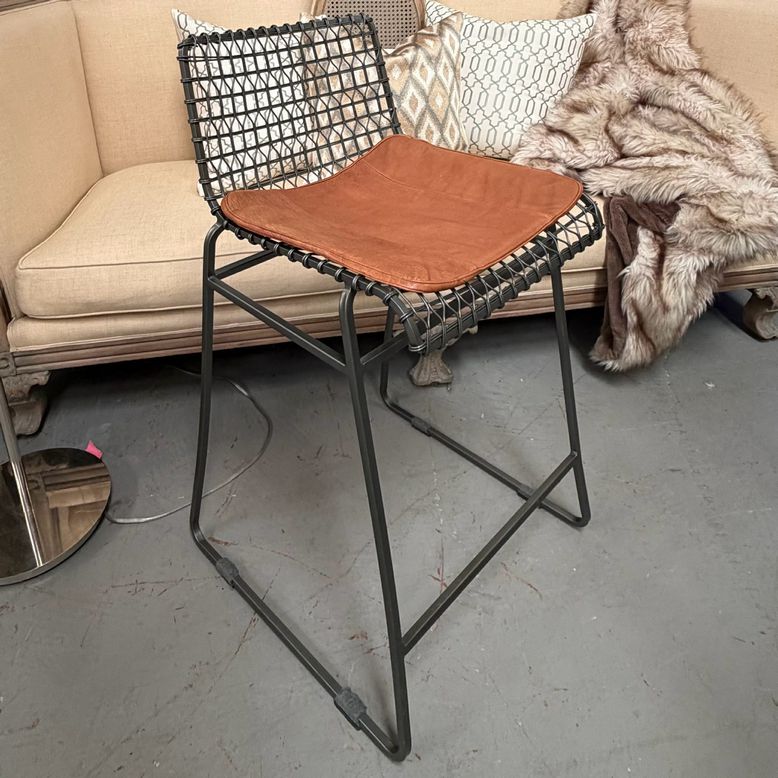 SET/3 Crate & Barrel Tig Counter Bar Stools 17x18x35 (25" seat)