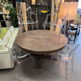 SET/6 Ghost Arm Chairs 20.5x17x36