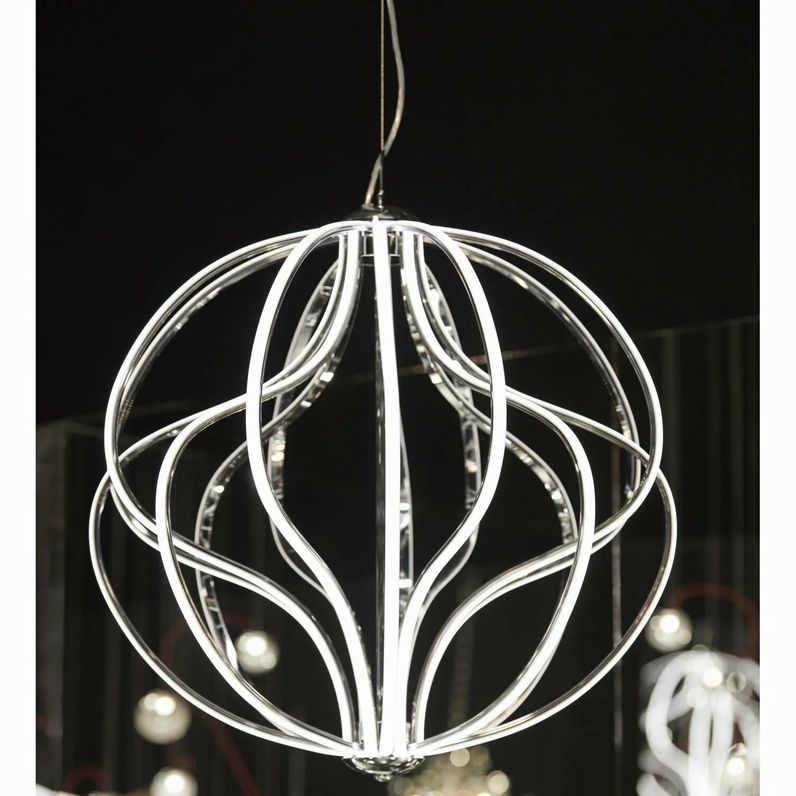 Corbett Lighting E2 Aura 24" Round LED Chrome Chandelier Pendant