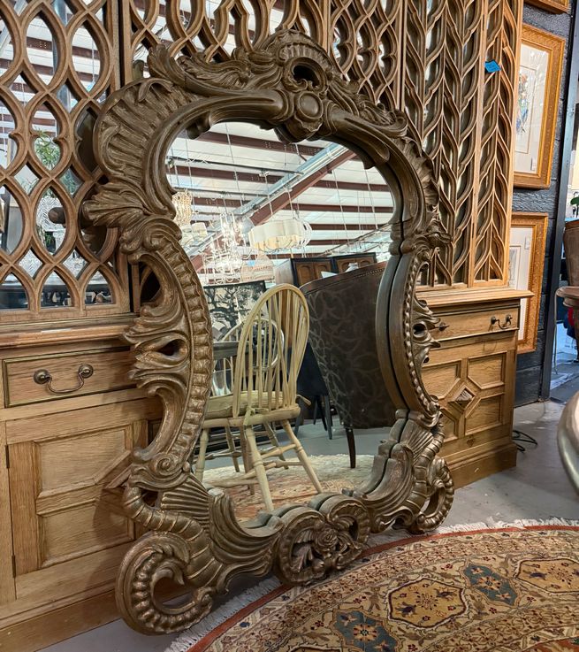 Antique Gilt Framed Baroque Style Mirror 44x3x59