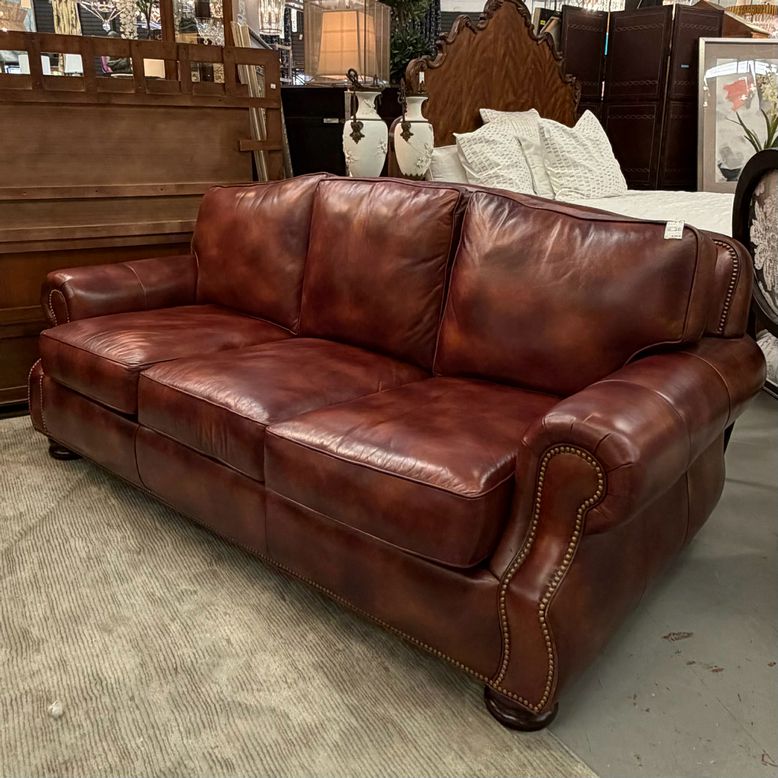Hancock & Moore "September" Sofa in Document Copper Leather 86x42x38