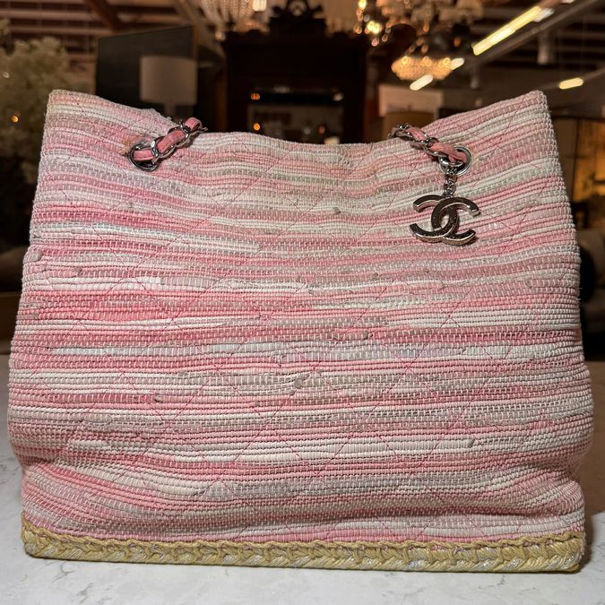 Chanel Pink Tweed Saint Tropez Tote
