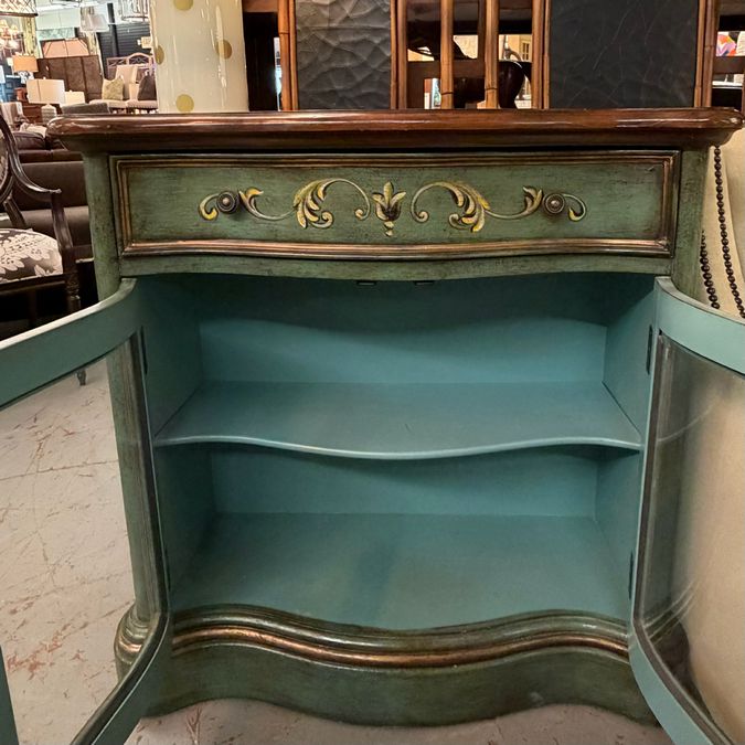 Green/Blue 2-Door, 1-Dwr Cabinet 35x12x35.5