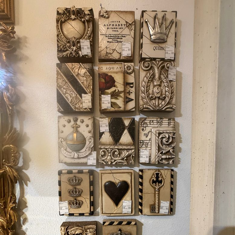 Various Wall Plaques in The Style 0f Sid Dickens (6x1.5x8)